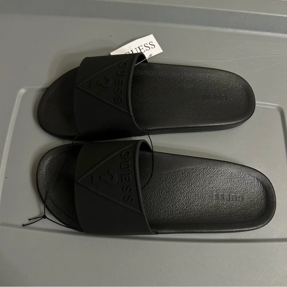 Guess Black Slide Sandals